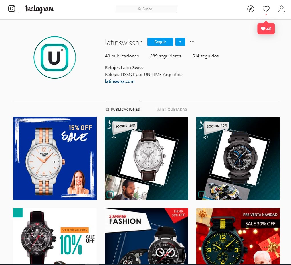 Marketing Digital Instagram Relojes Swatch